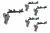 LAI GUNS Straight Trigger Set For Umarex / VFC Walther PDP GBBP ( Grey ) 