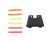 WII TECH Aluminum Fiber Optic High Rear Sight For Marui TM G17 Gen5 MOS GBBP
