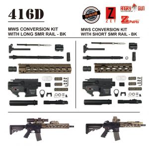 Angry Gun 416D TM MWS Conversion Kit with 14.5 inch SMR Rail ( Black / FDE ) ( Marui MWS )