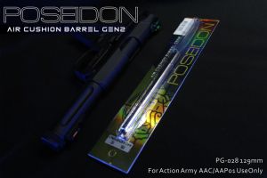 Poseidon Air Cushion Pistol Barrel 129mm ( For Action Army AAC / AAP01 , Marui / WE ) ( Hop Up Rubber Not included )