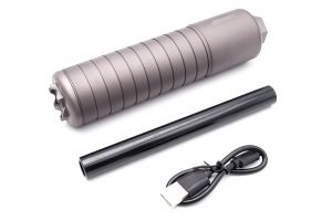 Artisan SRD762 MCX 300 Blackout Style 14mm CCW Airsoft Dummy Silencer with Tracer ( ACETECH AT2000 Tracer Inside )