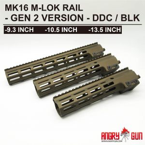 Angry Gun MK16 M-LOK 9.3 / 10.5 / 13.5 Rail Airsoft Ver. ( for AEG / GBB / PTW / MWS ) ( DDC / Black )
