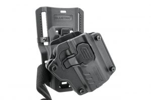 BLUETAC Polymer Universal Holster with Slide Adjustable Drop Offset Plate & Thigh Strap ( Right Hand )