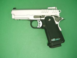 WE Baby Hi-Capa 3.8 GBB Pistol ( Slide Type C - Silver )