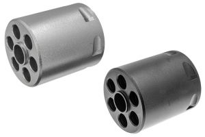 CL Project 6061 Aircraft Aluminium CNC Round Cylinder For ASG Dan Wesson 715 Co2 Airsoft Revolver ( Black / Silver )