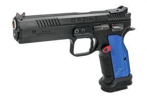 CL Project Custom ASG CZ TS 2 GBB Pistol Airsoft ( Limited Edition ) ( Black / Red / Blue ) 