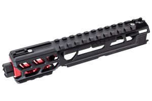 CTM TAC Fuku-2 CNC Aluminum Cut Out Upper Set Short Type for Action Army AAP01 GBB Pistol Series ( AAP-01 ) ( Black & Red )