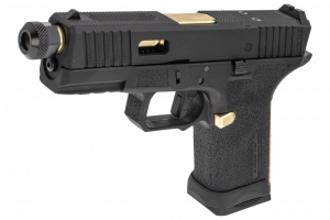 EMG SAI BLU Tier One 2.0 Compact GBB Pistol Airsoft ( Aluminum / Green Gas Type ) ( Gold & Black ) #SA-TO2001
