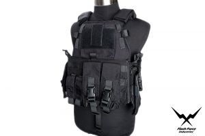 FFI 6Z94 Type UW Plate Carrier Vest w/ 6 Pouch Set ( CORDURA® 500D Black )
