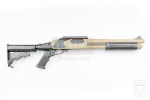Golden Eagle M870 Medium Tri-Shot Gas Pump Action Shotgun ( Tan )