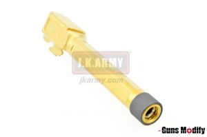Guns Modify SA KKM G17 Stainless Steel thread barrel -fluted For TM G17 ( Gold )