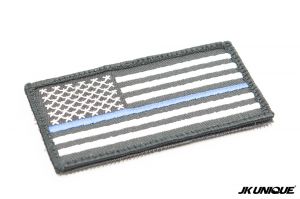 JK UNIQUE US Flag The Blue Line Symbol Patch ( Free Shipping )