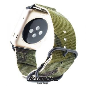 JK UNIQUE CAMO NYLON Apple Watch Strap 42mm Black Buckle - Multicam Tropic