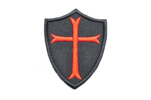 Navy Seals Crusader Cross Patch ( RED X BK ) ( Free Shipping )