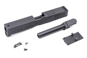 Nova CNC Aluminum 17 MOS Slide Kit for Tokyo Marui TM G Model 17 Gen4 GBB Series ( Black )