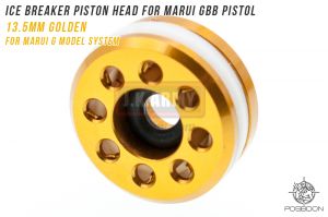 Poseidon ICE Breaker Piston Head 13.5mm Golden for Marui GBB Pistol