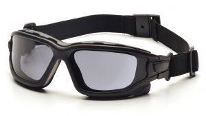 Pyramex I-Force Slim Safety Goggle Gray Dual Anti-Fog Lens with Black Temples/Strap ( SB7020SDNT )