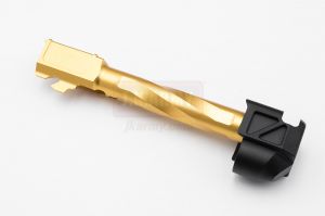 RGW PM Style Compensator Barrek Set for UMAREX / VFC G17 Gen 5 GBBP Series ( Long Ver. ) ( Gold )