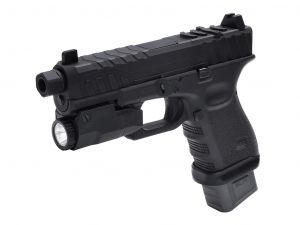 SLR Airsoft Slide with UMAREX Glock 19 Gen 3 GBB Pistol ( RMR Pre Cut ) ( Black )  ( JKA Custom )
