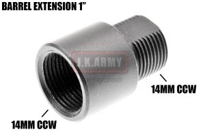 TJC 14mm CCW Barrel Extension 1 Inch ( BK )