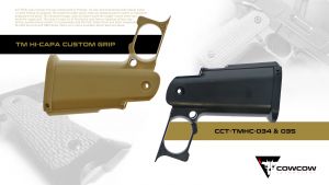 COW Custom Grip For Marui TM Hi-Capa GBBP ( Black / DE / Grey )