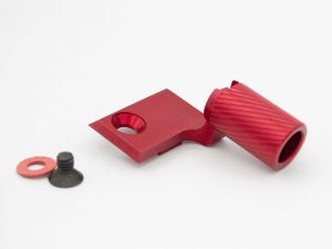 JLP V4R ( Right Side ) Slide Racker for Tokyo Marui Hi-Capa ( For Original / Bo-Mar Cut Slide ) ( 12mm Twister Handle ) (Red)
