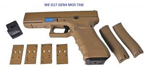 WE Model 17 Gen4 MOS GBB Pistol ( Tan )