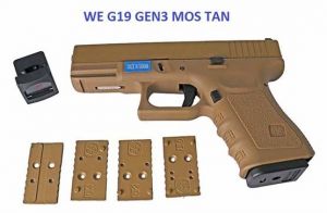 WE Model 19 Gen3 MOS GBB Pistol ( Tan )