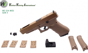 WE Model 34 Gen4 MOS GBB Pistol ( Tan )