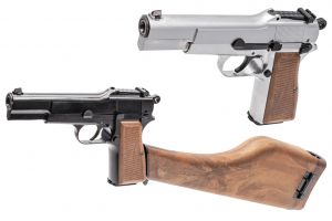 WE New Browning Hi-Power MK3 with Wood Style Kit GBB Pistol Airsoft