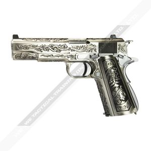 WE Double Barrel 1911 Full Metal GBB Pistol Airsoft ( Classic Floral Pattern )