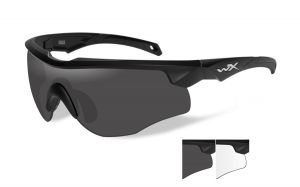WILEY X Rogue Grey/Clear / Matte Black Frame Shooting Glasses
