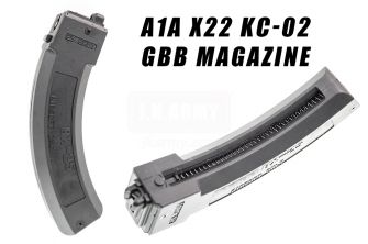 A1A X22 10/22 KC02 36 Rds GBB Magazine for KJ KC-02 GBBR ( Black ) ( KC02 / SSQ22 Long Mag )