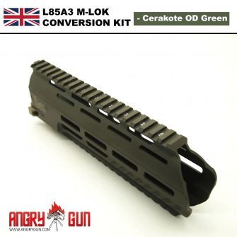 Angry Gun L85A3 M-LOK Conversion Kit For G&G / ICS L85 AEG / WE L85 GBBR ( Cerakote OD Green ) 