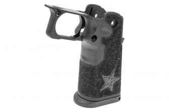 ARMY R611 ST* Style Staccato XL GBB Pistol Stippled Grip Suitable For ARMY  R611 / Hi-Capa Spec. ( Black )