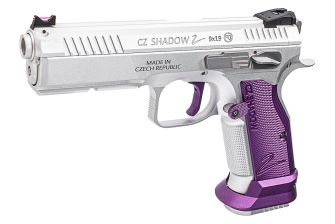 CL Project Custom ASG KJ Shadow 2 Single Action GBB Pistol ( CNC Ver. ) ( Silver Purple Limited Edition )