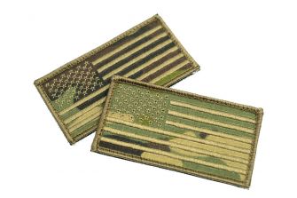 American Flag Patch Velcro Od Green and Black Reverse