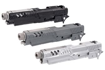 Gunsmith Bros EB Style Tracker Standard Slide Set With Threaded Barrel For Marui TM Hi-Capa GBBP Series 