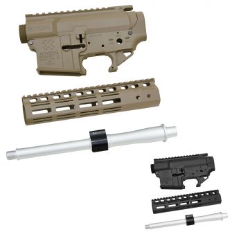 EMG Noveske Licensed NSR 9 Rail M-LOK Gen3 N4 Receiver Kit for Marui TM M4  MWS GBB Series ( CERAKOTE DE / Black ) ( DEVGRU N4 MWS KIT ) ( by DYTAC )