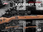 ARES Kar98k Spring Rifle Steel Version ( With Scope And Mount ) ( Karabiner 98K Sniper ) ( Genuine Laminated Wood )