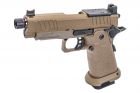 EMG Staccato Licensed C2 2011 Stippled Grip Hi-Capa GBB Pistol Airsoft ( FDE ) ( by ARMY PLUS ) 