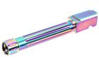 C&C Tac BKL Style Stainless Steel Threaded Outer Barrel 14mm CCW for TM G Model 17 - Chameleon ( Rainbow ) ( For Marui G17 ) ( BK List Style )