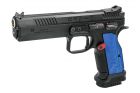 CL Project Custom ASG CZ TS 2 GBB Pistol Airsoft ( Limited Edition ) ( Black / Red / Blue ) 