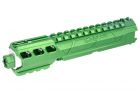 CTM TAC Fuku-2 CNC Aluminum General Upper Set Short Type for Action Army AAP01 GBB Pistol Series ( AAP-01 ) ( Green x Silver )