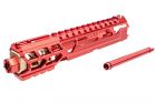 CTM TAC Fuku-2 CNC Aluminum Cut Out Upper Set Short Type for Action Army AAP01 GBB Pistol Series ( AAP-01 ) ( Red x Gold )