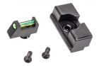 Detonator Steel T Style Fiber Optic Sights Set For Marui TM G17 Gen5 MOS GBBP 