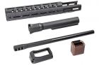 FCW MPX Carbine 14" Carbon Fiber Handguard Rail Conversion Full Kit For SIG AIR / VFC MPX AEG and APFG MPX-K GBB ( John Wick 3 JW TT Style )