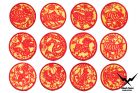 FFI - Chinese Zodiac 12 Patch  ( Red x Gold Line ) ( Free Shipping )