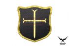 FFI - Crusader Cross Patch ( Gold x BK ) ( Free Shipping )
