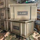 J.K.ARMY Storage Box with Lid 21.5L ( Olive Drab OD )
